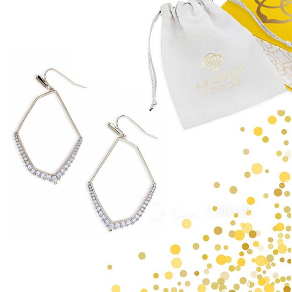 Kendra Scott Nell Drop Earrings in Lilac Crystal NWOT